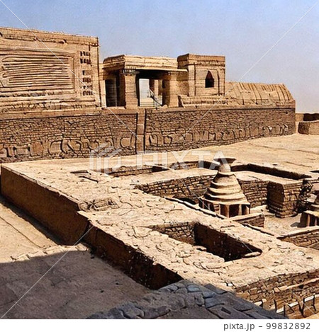 崩れる前のモヘンジョダロ遺跡 99832892