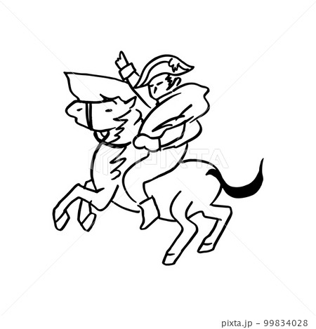 ナポレオンのゆるい線画イラスト ナポレオンのゆるい線画イラスト 99834028