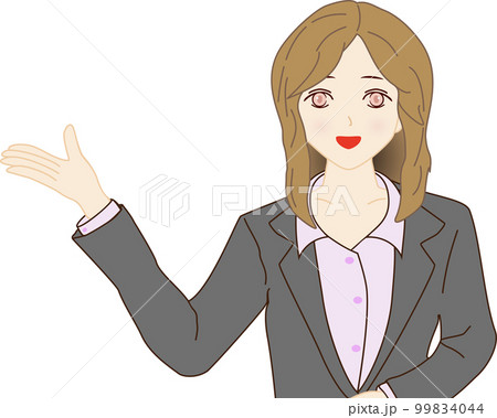 案内をするスーツ姿の女性　その2 99834044