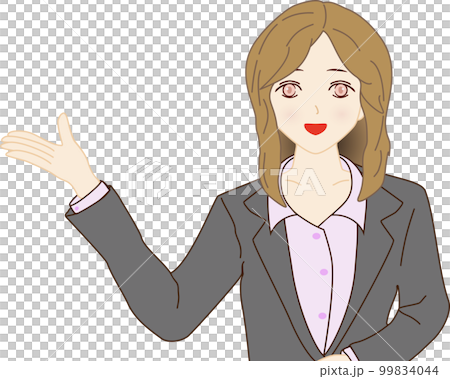 案内をするスーツ姿の女性　その2 99834044