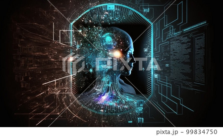 AI　人工知能　インターネット　背景素材 99834750