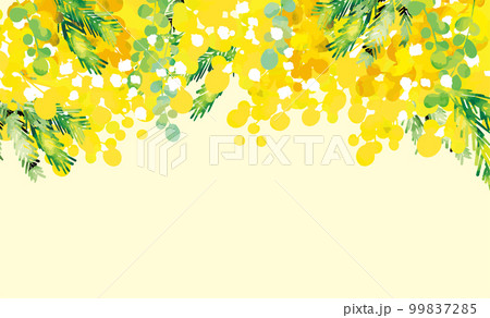 可愛い おしゃれ ミモザの背景イラスト 可愛い おしゃれ ミモザの背景イラスト 99837285