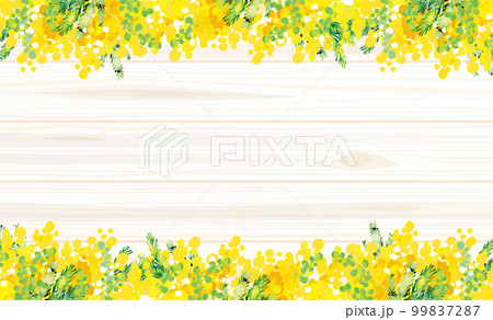 可愛い おしゃれ ミモザの背景イラスト 可愛い おしゃれ ミモザの背景イラスト 99837287