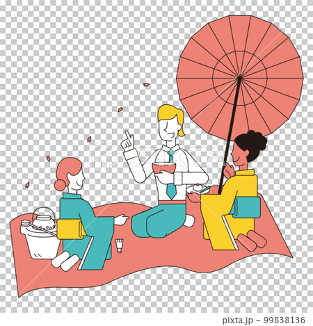 在日本舉行的商務活動 (MICE) 中體驗茶道的外國人的插圖 99838136