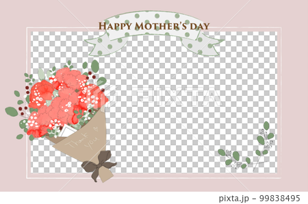 Vector illustration background of bouquet of carnations and plants for mother's day Vector illustration background of bouquet of carnations and plants for mother's day 99838495