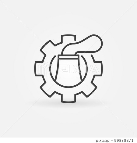 Nuclear plant in cog icon 99838871