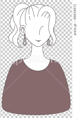 簡約少女的韓風時尚插畫(微笑) 簡約少女的韓風時尚插畫(微笑) 99838972