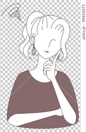 Korean style fashionable illustration of a simple girly woman (Moyamoya) Korean style fashionable illustration of a simple girly woman (Moyamoya) 99838973