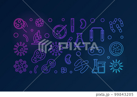 Virus linear colorful illustration made with viruses concept ico Virus linear colorful illustration made with viruses concept ico 99843205