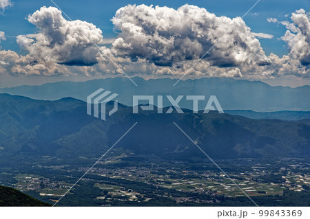 八ヶ岳連峰・阿弥陀岳から見る午後の光差す中央アルプス 八ヶ岳連峰・阿弥陀岳から見る午後の光差す中央アルプス 99843369