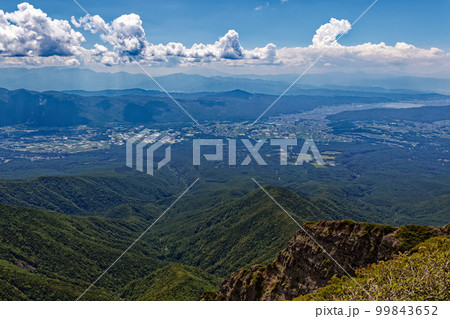 八ヶ岳連峰・阿弥陀岳から見る午後の光差す中央アルプス/ 八ヶ岳連峰・阿弥陀岳から見る午後の光差す中央アルプス/ 99843652
