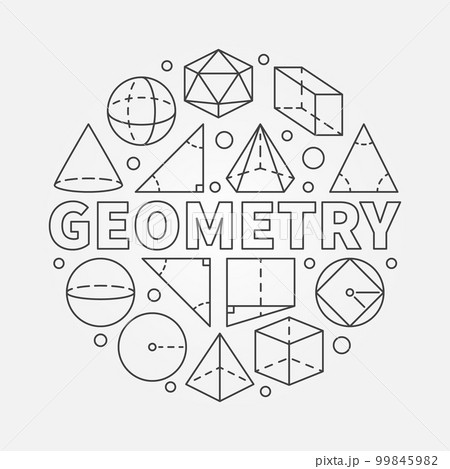 Geometry round illustrationのイラスト素材 [99845982] - PIXTA