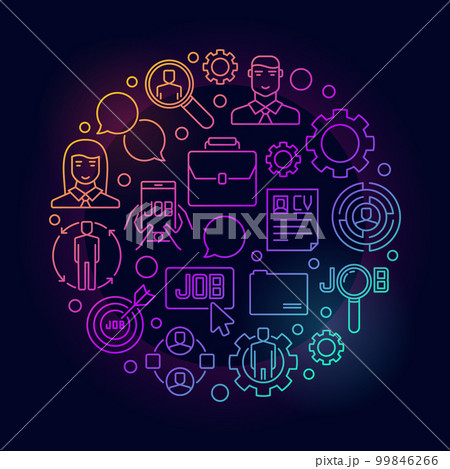 Find a job bright illustration 99846266