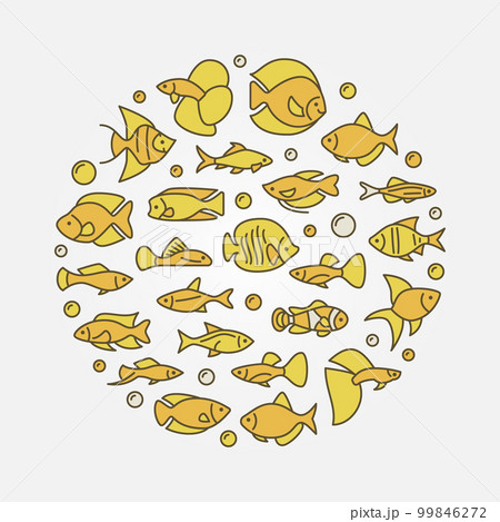 Aquarium fish yellow illustration Aquarium fish yellow illustration 99846272