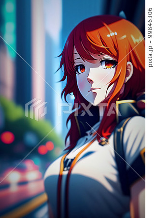 Download Steins Gate Anime Characters in a Beautiful Cityscape