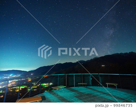 白馬岩岳マウンテンリゾート　CHAVATY HAKUBAのテラスからの白馬村の眺め 99846735