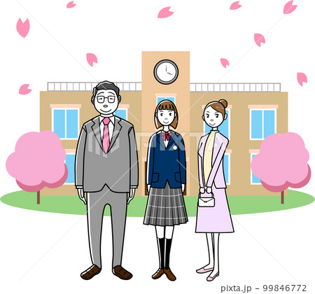 中高生と父兄 99846772