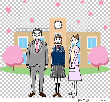 中高生と父兄 99846772