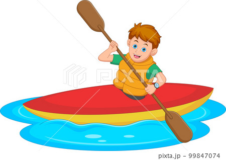 kids canoe clipart