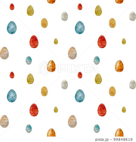 Egg textured Easter colored pattern a watercolor Egg textured Easter colored pattern a watercolor 99848619