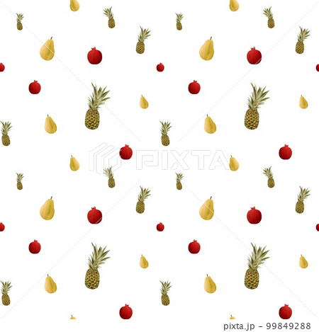 Pomegranate red fruit a cute pattern watercolor 99849288
