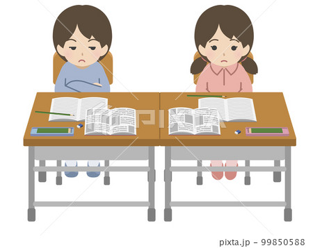 隣の席の子を嫌う男児　私服 99850588