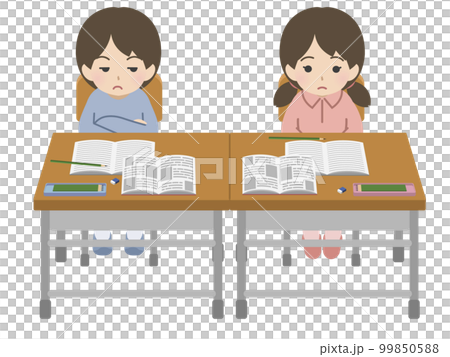 隣の席の子を嫌う男児　私服 99850588