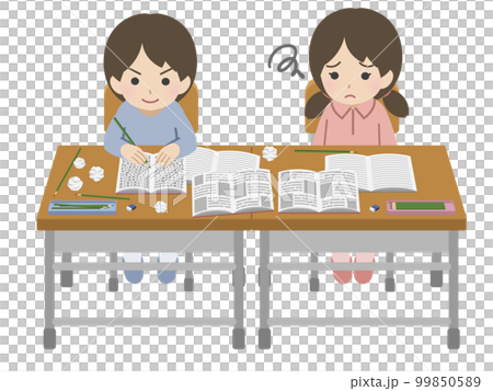 A boy who protrudes into the next seat 99850589