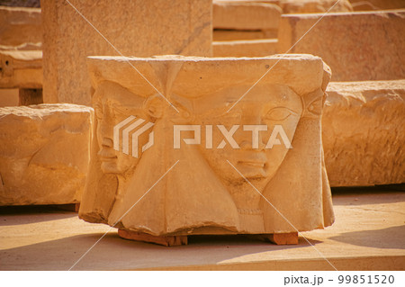 The ruins of the beautiful ancient temple of Dendera or Hathor, Egypt, Dendera The ruins of the beautiful ancient temple of Dendera or Hathor, Egypt, Dendera 99851520