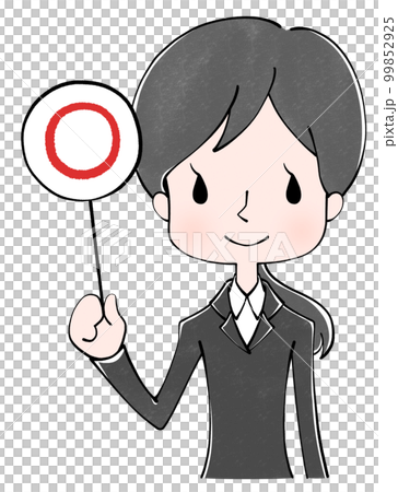 ○✖△『穿黑西裝的女人插畫 ○✖△『穿黑西裝的女人插畫 99852925