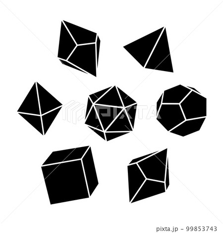 Vector illustration of black color dice for role Vector illustration of black color dice for role 99853743