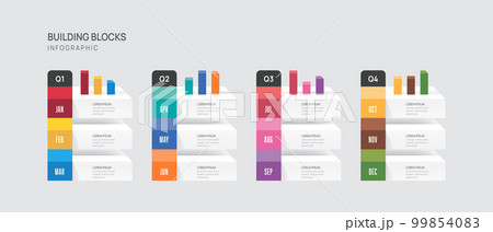 Infographic template for business. 12 Months Block Project plan schedule chart Timeline diagram, gantt progress steps milestone presentation vector graph. Infographic template for business. 12 Months Block Project plan schedule chart Timeline diagram, gantt progress steps milestone presentation vector graph. 99854083