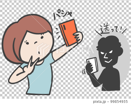 自撮り写真を送ってしまう女の子 自撮り写真を送ってしまう女の子 99854935