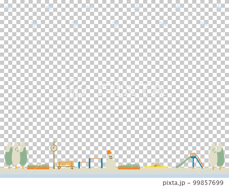 冬の公園のイラスト 背景素材 冬の公園のイラスト 背景素材 99857699