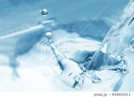 水面に落ちる水 水しぶき・水柱 水面に落ちる水 水しぶき・水柱 99860921