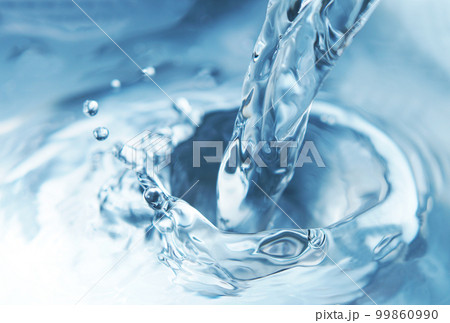 水面に落ちる水 水しぶき・水柱 水面に落ちる水 水しぶき・水柱 99860990