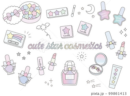 星コスメかわいいベクターイラスト素材セット 星コスメかわいいベクターイラスト素材セット 99861413