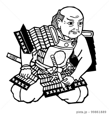 戦国武将・酒井忠次（モノクロ） 99861889