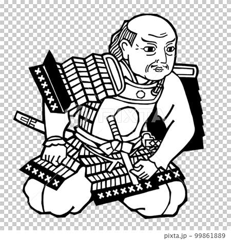 戦国武将・酒井忠次（モノクロ） 99861889