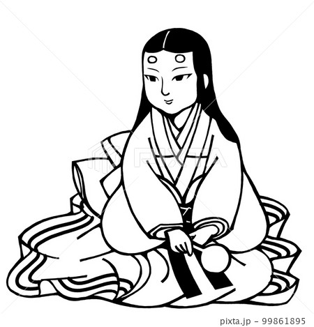 戦国時代・築山殿（モノクロ） 99861895