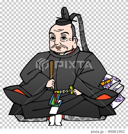 武士（侍）全9枚　【月山家家臣団】　オリジナルイラスト　戦国武将　似顔絵 侍 武士 刀 武将のイラスト素材 - PIXTA