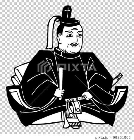 Sengoku warlord Hidetada Tokugawa (monochrome) 99861905