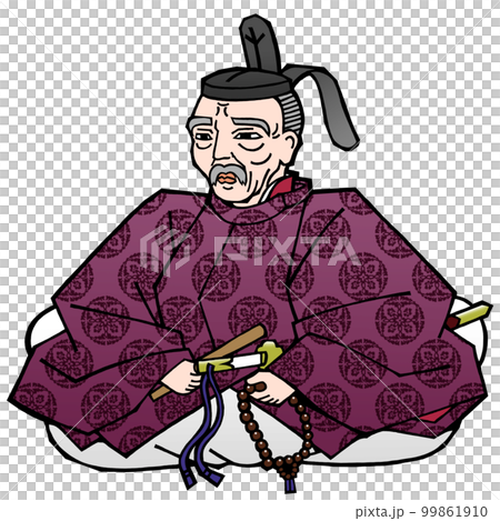 武士（侍）全9枚　【亀岡家家臣団】　オリジナルイラスト　戦国武将　似顔絵 15,100点を超える戦国武将のイラスト素材、ロイヤリティフリーの