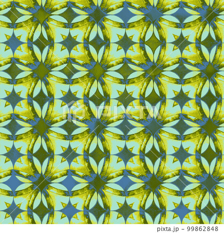 Watercolor circles seamless pattern (50s Mid Century). Retro hand drawn circles ornament. Round shapes pattern. 99862848