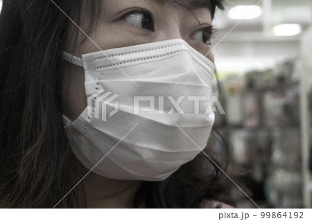 マスク 女性 ポートレート マスク 女性 ポートレート 99864192