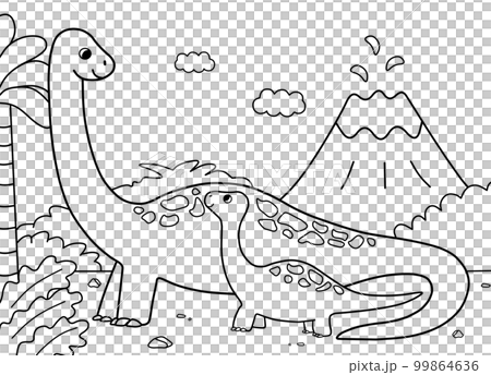 Dinosaur parent and child coloring book Dinosaur parent and child coloring book 99864636