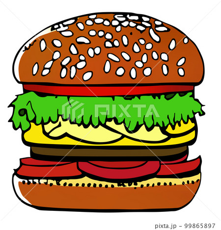 ハンバーガー 99865897