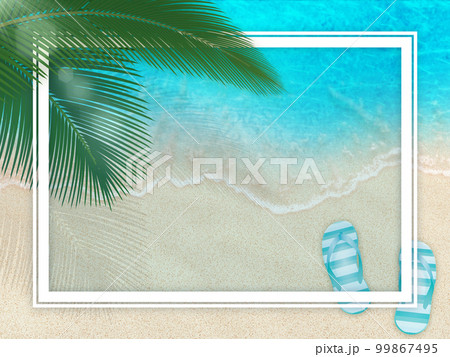 浜辺　マリンブルー　背景素材 99867495