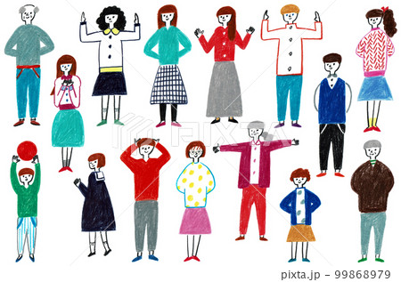 人々 老若男女のセット 人々 老若男女のセット 99868979