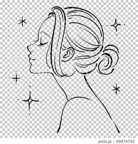 Female illustration material 99874792